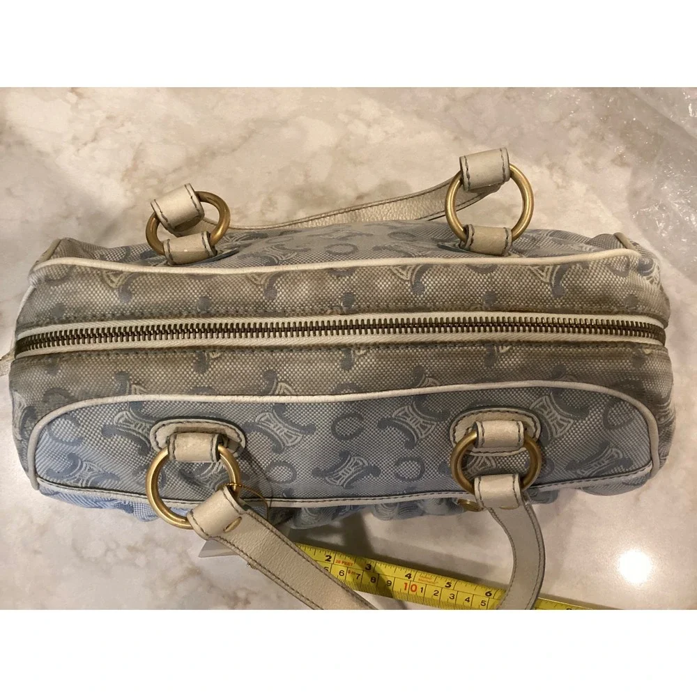 Celine Macadam Boston Bag Satchel Handbag Designer‎ Purse Small